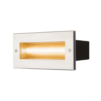 Kültéri Süllyesztett lámpa, rozsdamentes acél (inox), 3000K melegfehér, 950 lm, CRI 80, 40°, SLV Brick 233650
