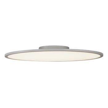 Mennyezeti lámpa, 60cm átmérő, szürke, 3000K melegfehér, 3150 lm, CRI 80, 110°, UGR 22, SLV Panel 1000785