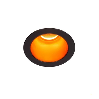 Süllyesztett lámpa, arany színű belső festés, fekete, 2900K melegfehér, 470 lm, CRI 90, 25°, SLV Horn Magna 1002594