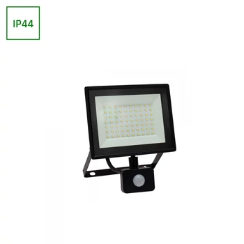 Kültéri Reflektor, mozgásérzékelős, fekete, 4000K melegfehér, beépített LED, 4500 lm, CRI >70, 100°, SPECTRUM LED SLI029051NW_CZUJNIK_PW