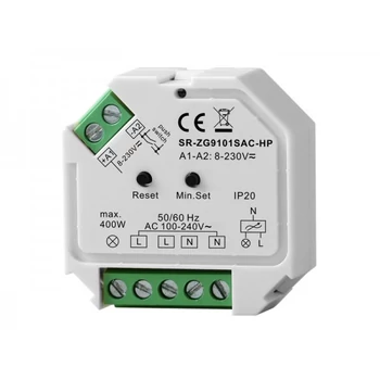 Zigbee 3.0 400W 230V kapcsoló mögé építhető dimmer Philips Hue rendszerhez,  fázishasítás, Apple Homekit, TouchLink