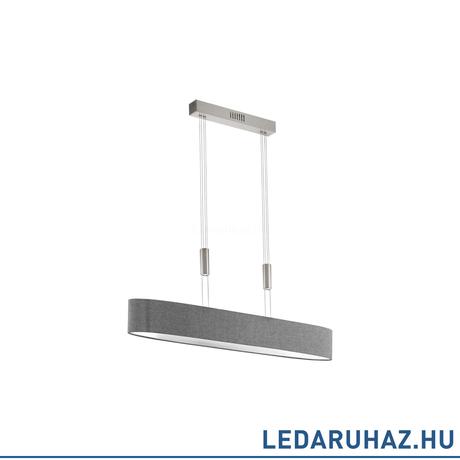 EGLO 95351 ROMAO Textil függesztett LED lámpa, 6x4W, 2760 lm, 3000K melegfehér, 105 cm, szürke, fényerőszabályozható