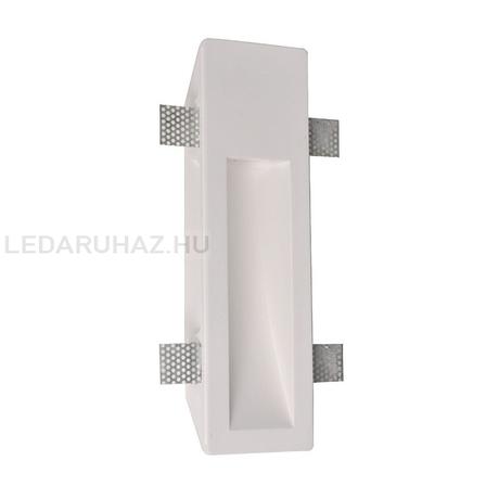 Fali gipsz süllyesztett festhető lábazati lámpatest - 100×350 mm – GU10 LED fényforrásokhoz