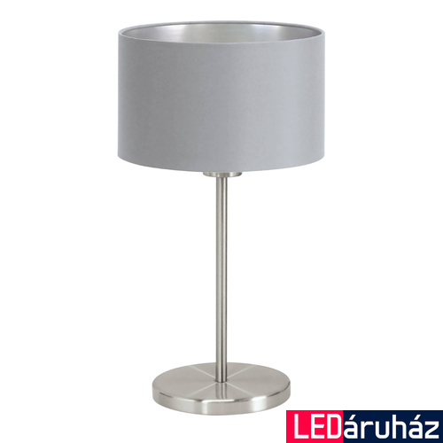 Eglo 31628 Maserlo asztali lámpa, szürke, E27 foglalattal, max. 1x60W, IP20 + ajándék LED fényforrás