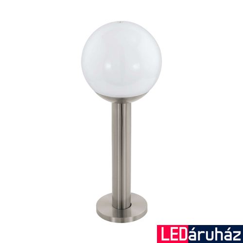 Eglo 900266 Nisia-Z kültéri állólámpa, Connect.Z, Zigbee okos lámpa opál burával, 52,4cm magas, rozsdamentes acél (inox), E27 foglalattal, max. 1x9W, IP44