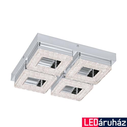 Eglo 95657 Fradelo fali/mennyezeti lámpa, króm, 1600 lm, 3000K melegfehér, beépített LED, 4x4W, IP20