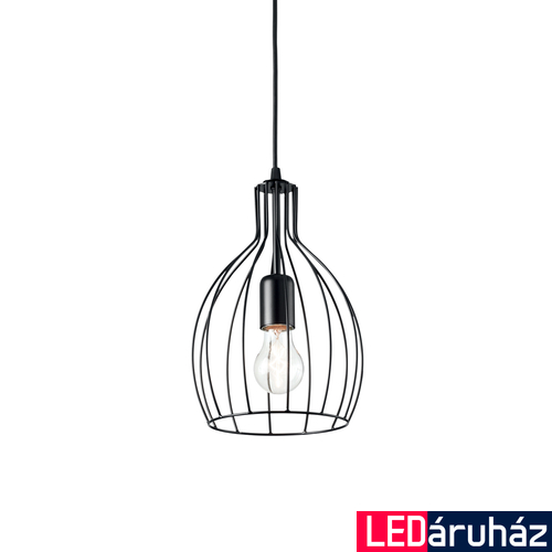 IDEAL LUX AMPOLLA-2 függesztett lámpa E27 foglalattal, max. 60W, 20,5 cm átmérő, fekete 148151