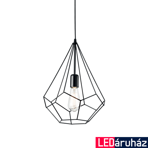 IDEAL LUX AMPOLLA-3 függesztett lámpa E27 foglalattal, max. 60W, 30 cm átmérő, fekete 148175