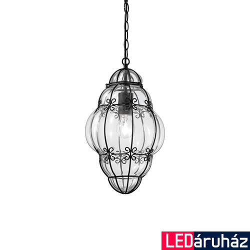 IDEAL LUX ANFORA függesztett lámpa E27 foglalattal, max. 42W, 22,5 cm átmérő, fekete 131788