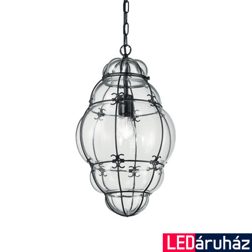 IDEAL LUX ANFORA függesztett lámpa E27 foglalattal, max. 42W, 28 cm átmérő, fekete 131795