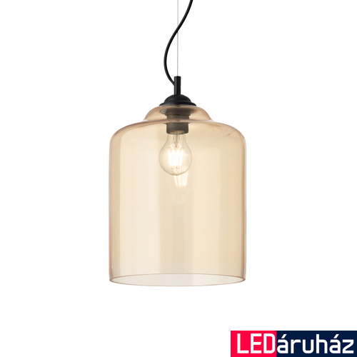 IDEAL LUX BISTRO' függesztett lámpa E27 foglalattal, max. 60W, 24 cm átmérő, borostyán üveg 163789