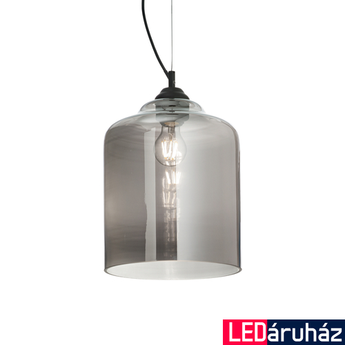 IDEAL LUX BISTRO' függesztett lámpa E27 foglalattal, max. 60W, 24 cm átmérő, füst üveg 112312