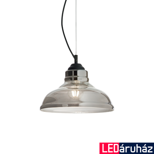 IDEAL LUX BISTRO' függesztett lámpa E27 foglalattal, max. 60W, 28 cm átmérő, füst üveg 112343