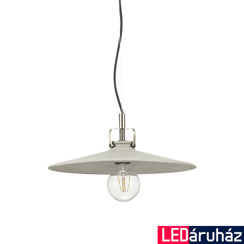 IDEAL LUX BROOKLYN függesztett lámpa E27 foglalattal, max. 60W, 25 cm átmérő, szürke 153438