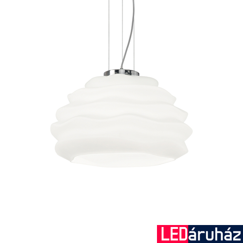 IDEAL LUX KARMA függesztett lámpa E27 foglalattal, max. 60W, 39 cm átmérő, fehér 132389