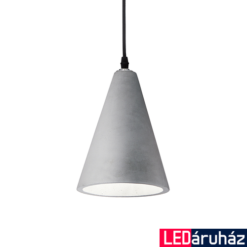 IDEAL LUX OIL-2 beton függesztett lámpa E27 foglalattal, max. 15W, 15 cm átmérő, szürke 110424