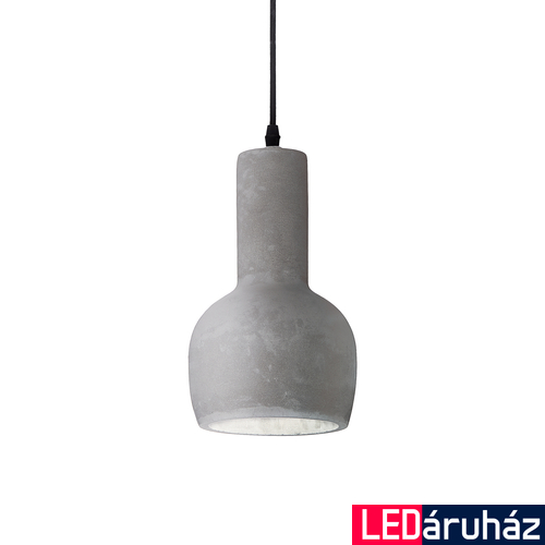 IDEAL LUX OIL-3 beton függesztett lámpa E27 foglalattal, max. 15W, 14 cm átmérő, szürke 110431