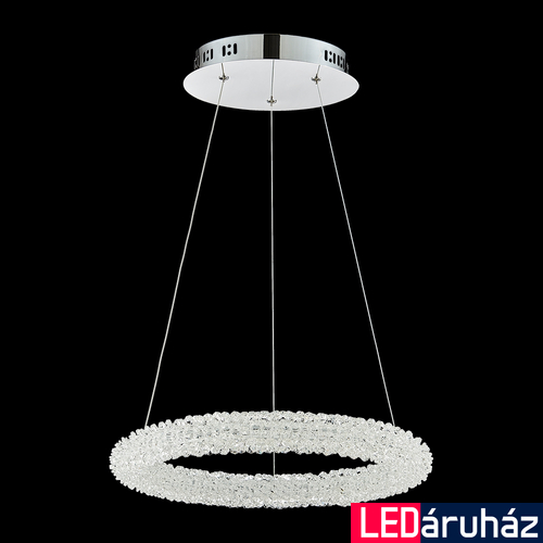 LUXERA ALMEDA LED gyűrűs függeszték króm, 4000K természetes fehér, beépített LED, 1920 lm, 64391