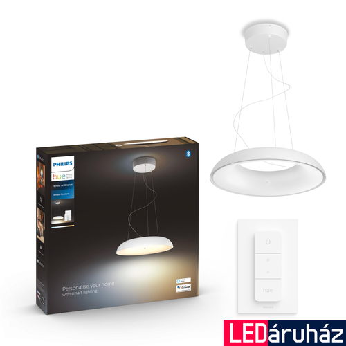 Philips Hue Amaze függesztett LED lámpa, White Ambiance, fehér, 33,5W, 3000 lm, 2200K-6500K + DimSwitch, Bluetooth+Zigbee, 8719514341098