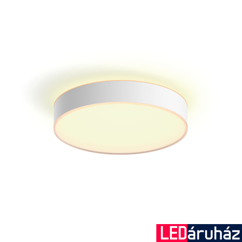 Philips Hue Enrave M mennyezeti LED lámpa, 19,2W, 1900lm, White Ambiance, 2200-6500K + DimSwitch, fehér, Bluetooth+Zigbee, 8718696176436