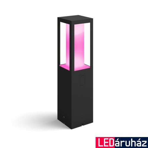 Philips Hue Impress kültéri fekete állólámpa, White and Color Ambiance, 2x8W, 1200lm, RGBW 2000-6500K, IP44, 1743130P7