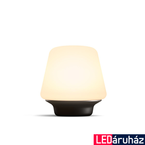 Philips Hue Wellness fekete asztali LED lámpa, White Ambiance, 6W, 806lm, 2200-6500K változtatható fehér, 1xE27 LED fényforrás + DimSwitch, 8719514341418