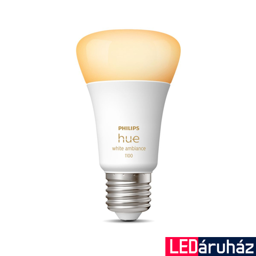 Philips Hue White Ambiance E27 LED fényforrás, 8W, 1100lm, 2200-6500K változtatható fehér, 8719514291119