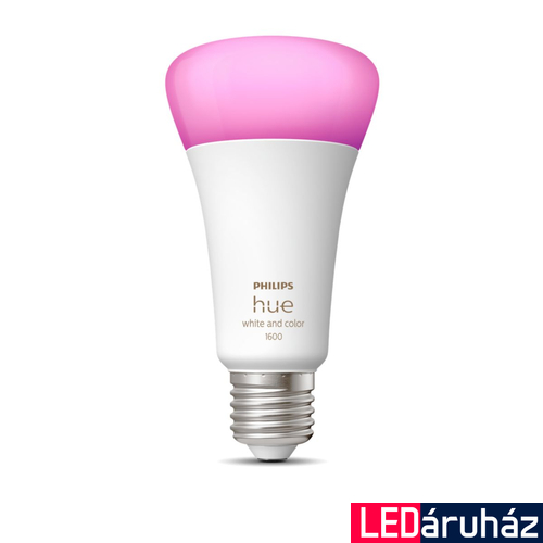 Philips Hue White and Color Ambiance 13,5W, E27 LED fényforrás, RGBW, 2000-6500K, 1200lm, Bluetooth+Zigbee, 8719514288157