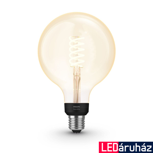 Philips Hue White G125 óriásgömb E27 LED filament vintage fényforrás, 7W, 550lm, 2100K ultra-melegfehér, 8719514279131