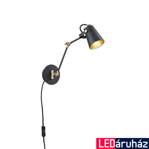 TRIO EDWARD fali lámpa, fekete, E14 foglalattal, TRIO-208870132