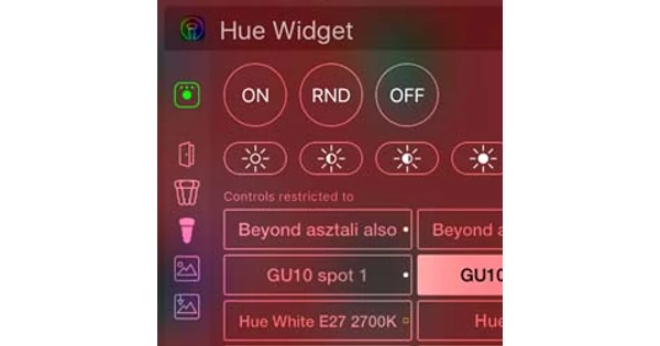 Hue Hétfő 13: iOS widget Philips Hue vezérléshez