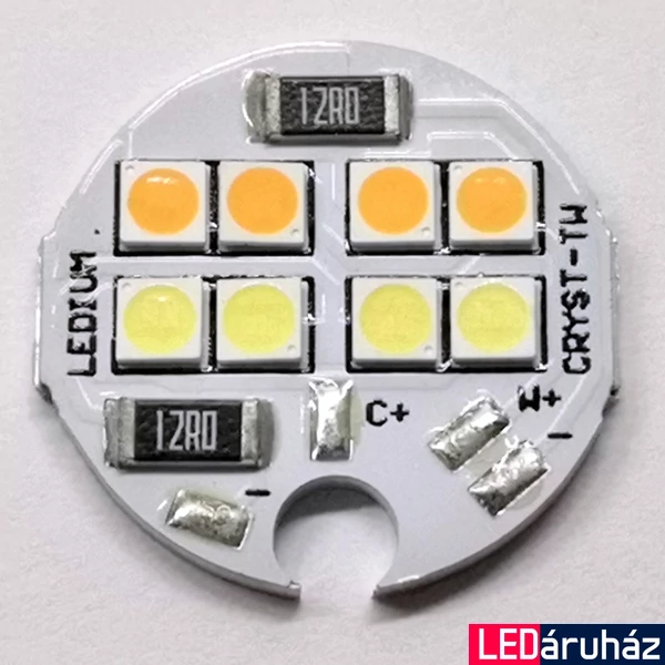 LED modul 15V 3W CCT 2200K+6500K - átmérő: 21mm, MCPCB alunyákon