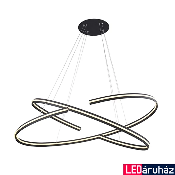 Azzardo Alessia többágú függeszték, fekete, Beépített LED, 1x100W, 8500 lm, AZ-3356