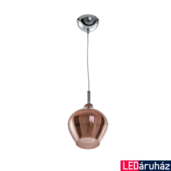 Azzardo Amber 1 ágú függeszték, réz, G9, 1x6W, AZ-3077