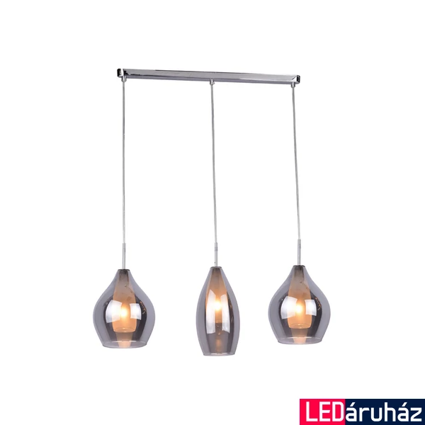 Azzardo Amber többágú függeszték, króm, G9, 3x28W, AZ-2149