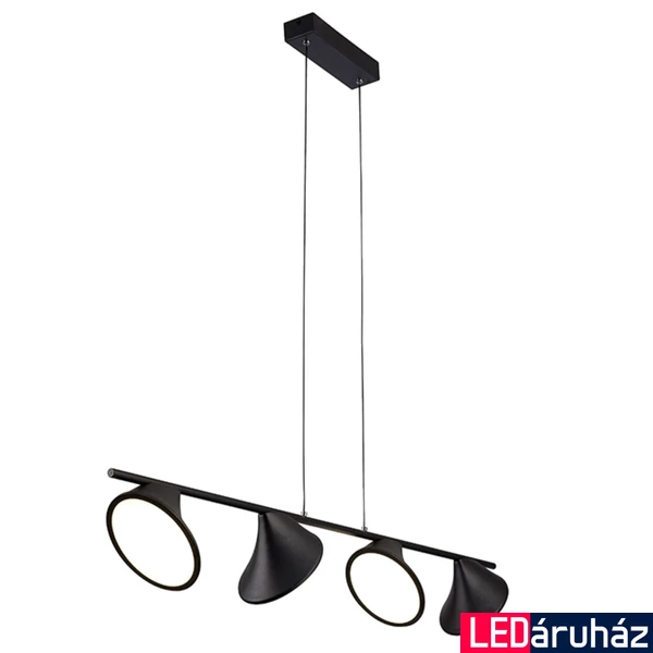 Azzardo Clamor többágú függeszték, fekete, Beépített LED, 1x40W, 2800 lm, AZ-2696