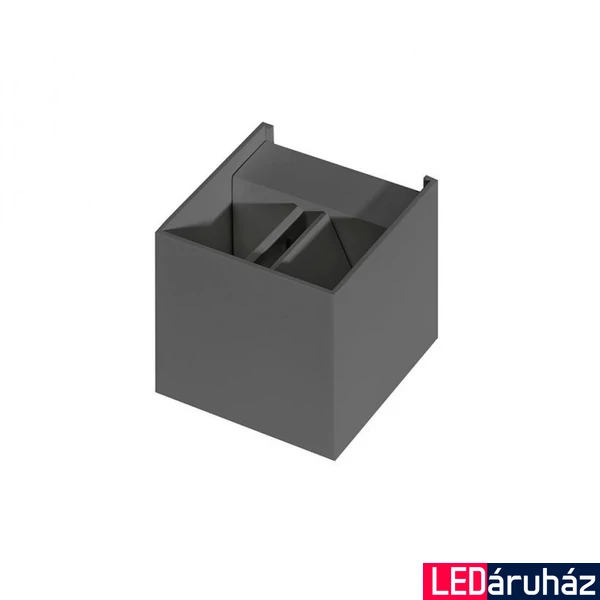 Azzardo Gambino kültéri fali lámpa, lefelé és felfelé világít, szürke, 3000K melegfehér, beépített LED, 6W, 320 lm, AZ-0957