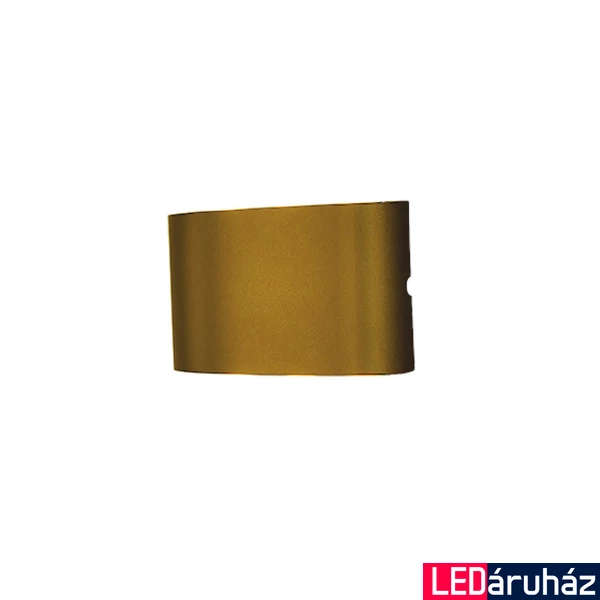 Azzardo Ginna kültéri fali lámpa, arany, 3000K melegfehér, beépített LED, 6W, 480 lm, AZ-3485