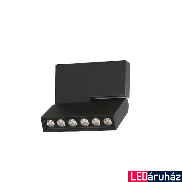 Azzardo Leon mennyezeti lámpa, fekete, 3000K melegfehér, beépített LED, 12W, 1020 lm, AZ-3489