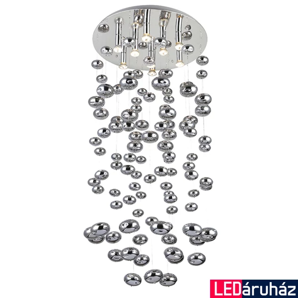 Azzardo Luvia többágú függeszték, króm, GU10, 9x35W, AZ-2574