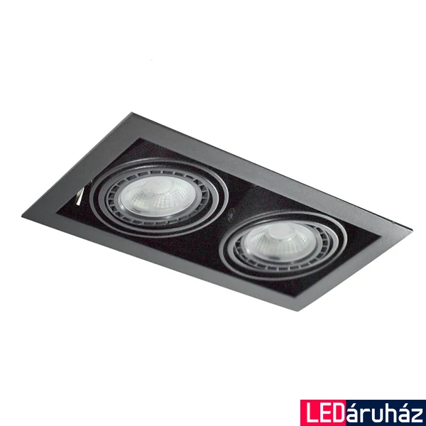 Azzardo Nova beépíthető lámpa, fekete, GU10, 2x50W, AZ-2875