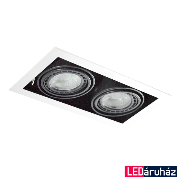 Azzardo Nova beépíthető lámpa, fekete, GU10, 2x50W, AZ-2877