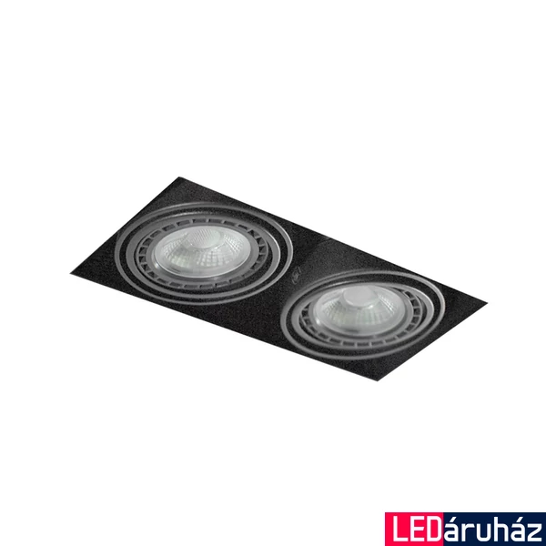 Azzardo Nova beépíthető lámpa, fekete, GU10, 2x50W, AZ-2935