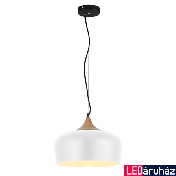 Azzardo Parma 1 ágú függeszték, fehér, E27, 1x42W, AZ-1330