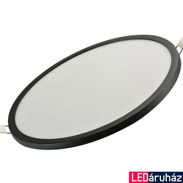 Azzardo Slim Round fürdőszobai beépíthető lámpa, fekete, Beépített LED, 2000 lm, AZ-4163