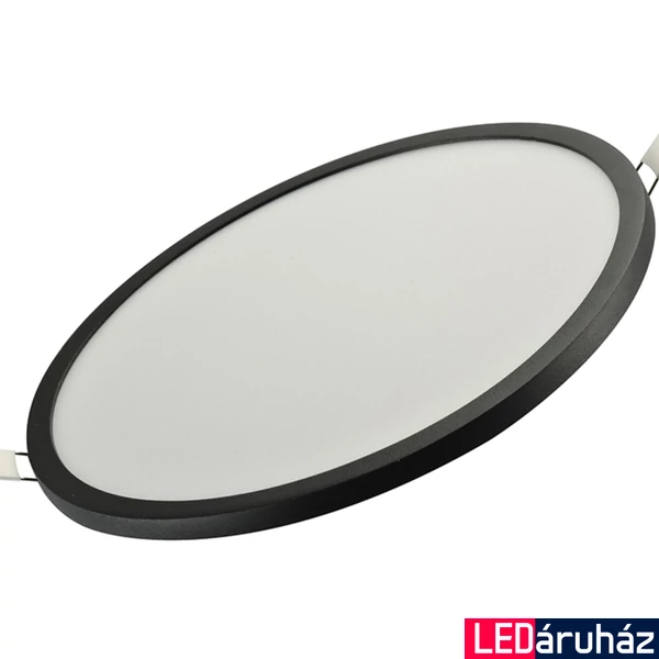 Azzardo Slim Round fürdőszobai beépíthető lámpa, fekete, Beépített LED, 2000 lm, AZ-4164