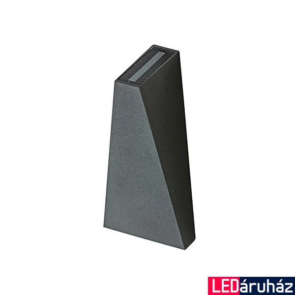 Azzardo Zita kültéri fali lámpa, szürke, 3000K melegfehér, beépített LED, 6W, 440 lm, AZ-2200