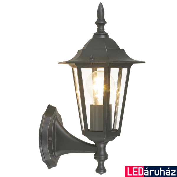 Eglo 22468 Laterna 4 kültéri fali lámpa, fekete, E27 foglalattal, max. 1x60W, IP44