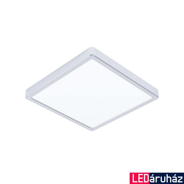 Eglo 30894 Fueva 5 fürdőszobai LED panel, felületre szerelhető, falon kívüli, 28,5 cm, króm, kör, 2500 lm, 4000K természetes fehér, beépített LED, 20,5W, IP44, 285x285 mm