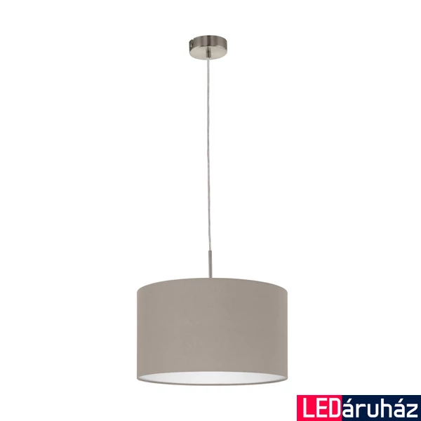 Eglo 31572 Pasteri 1 ágú függeszték, szürke, E27 foglalattal, max. 1x60W, IP20